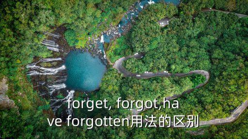 forget, forgot,have forgotten用法的區別