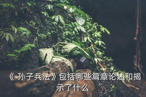 《 孫子兵法》包括哪些篇章論述和揭示了什么