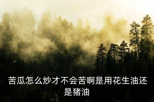 苦瓜怎么炒不苦,苦瓜怎么炒才不會(huì)苦?