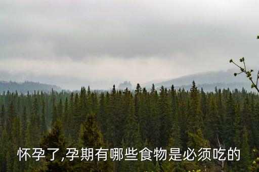 懷孕了,孕期有哪些食物是必須吃的