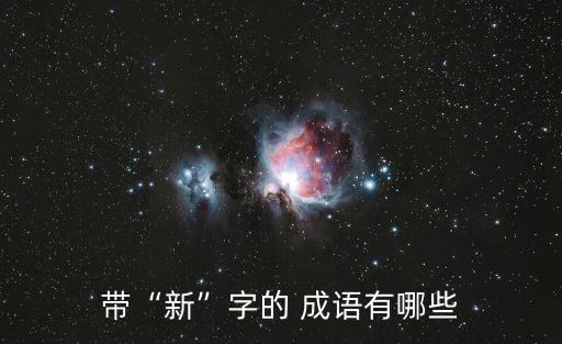 帶“新”字的 成語有哪些