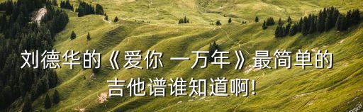 愛你一萬年吉他譜,劉德華:最簡單的吉他譜!