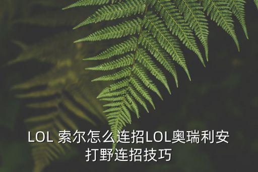 lol索爾,游戲索爾_lol索爾天賦裝備及加點(diǎn)攻略）