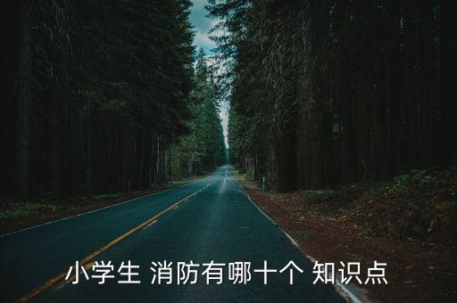 小學生 消防有哪十個 知識點