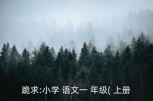 跪求:小學(xué) 語文一 年級( 上冊