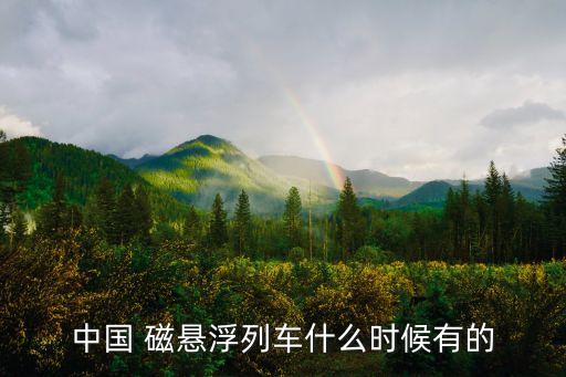 磁懸浮列車,磁懸浮列車有哪些?