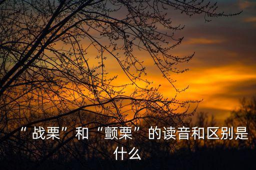 戰栗是什么意思,第四集:戰栗與顫抖"的發音