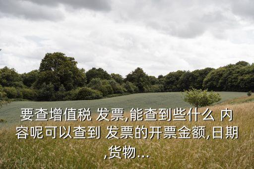 發(fā)票內(nèi)容,增值稅發(fā)票內(nèi)容有哪些?