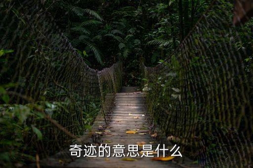 奇跡的意思是什么
