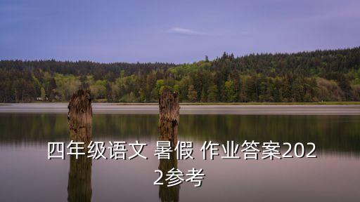  四年級語文 暑假 作業答案2022參考