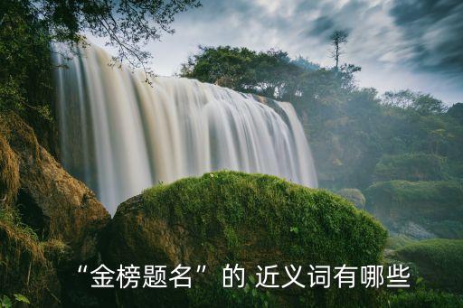 “金榜題名”的 近義詞有哪些