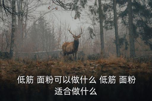 低筋面粉可以做什么,中低筋面粉可做什么?