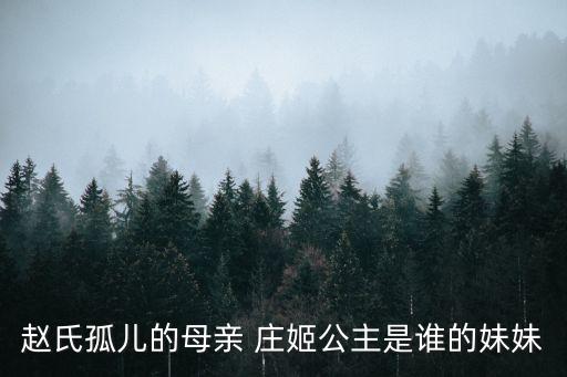 趙氏孤兒的母親 莊姬公主是誰的妹妹