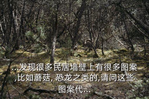 ...發(fā)現(xiàn)很多民居墻壁上有很多圖案,比如蘑菇, 恐龍之類的,請問這些圖案代...