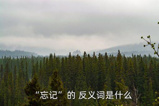 往的反義詞是什么,《記住》反義詞是:想念、記得,記得