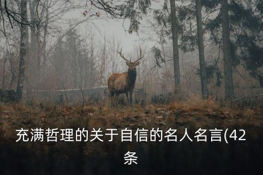 充滿哲理的關(guān)于自信的名人名言(42條