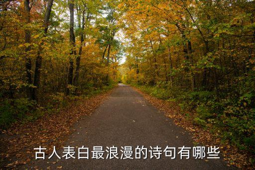 古人表白最浪漫的詩(shī)句有哪些