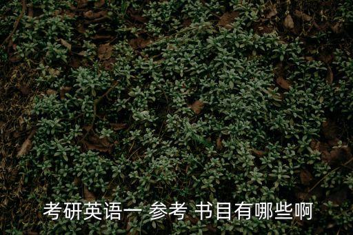  考研英語一 參考 書目有哪些啊