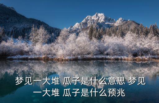  夢見一大堆 瓜子是什么意思 夢見一大堆 瓜子是什么預兆