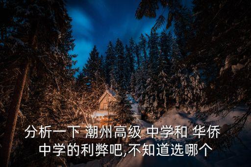 潮州華僑中學,潮州高級中學和華僑中學優勢與劣勢