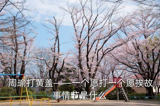  周瑜打黃蓋——一個愿打一個愿挨故事情節是什么