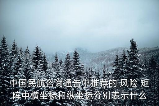中國(guó)民航咨詢通告中推薦的 風(fēng)險(xiǎn) 矩陣中橫坐標(biāo)和縱坐標(biāo)分別表示什么
