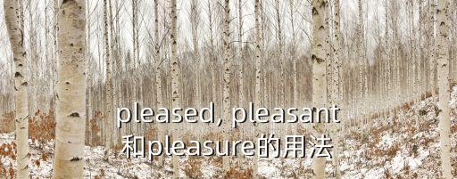 pleased, pleasant和pleasure的用法