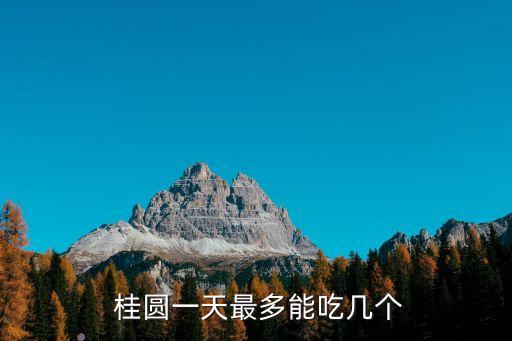 桂圓一天最多能吃幾個