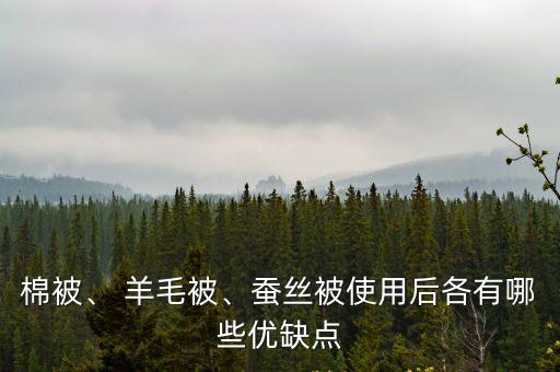 羊毛被子的優缺點,羊毛被和羽絨被哪個牌子質量好?