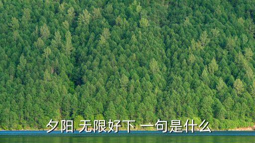 夕陽無限好的下一句,勵志短語:夕陽無限好
