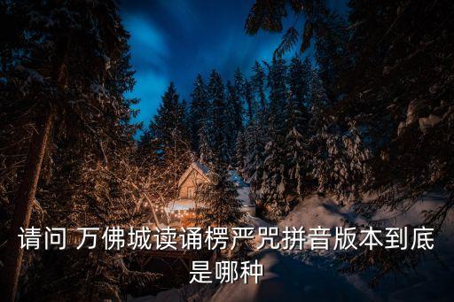 請問 萬佛城讀誦楞嚴咒拼音版本到底是哪種
