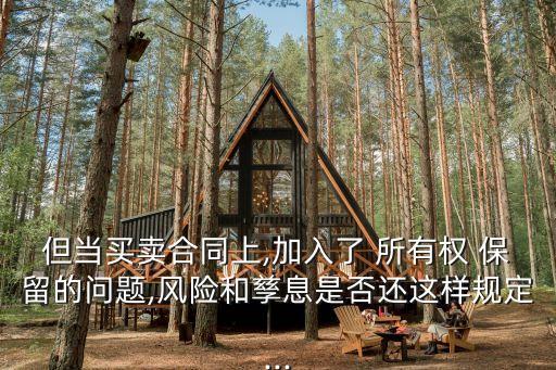 所有權(quán)保留,所有權(quán)保留條款:買賣或贈(zèng)與合同中附有所有條款