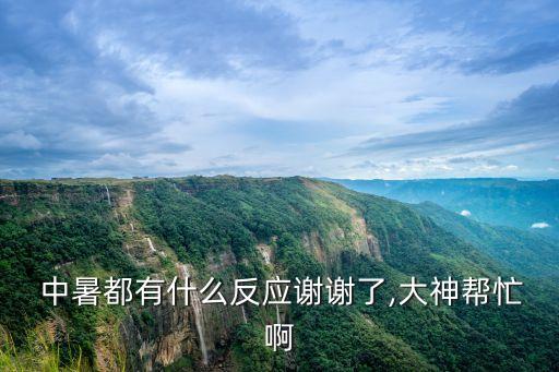  中暑都有什么反應謝謝了,大神幫忙啊