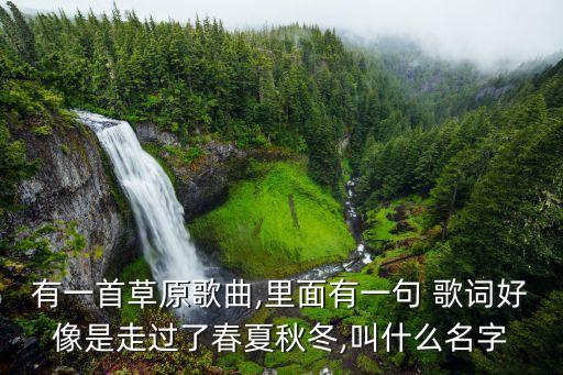 有一首草原歌曲,里面有一句 歌詞好像是走過了春夏秋冬,叫什么名字