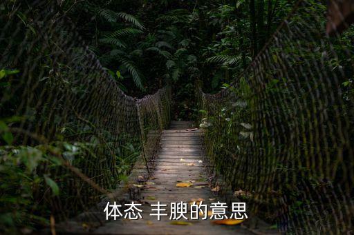 體態 豐腴的意思