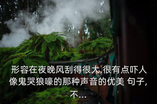  形容在夜晚風刮得很大,很有點嚇人像鬼哭狼嚎的那種聲音的優美 句子,不...