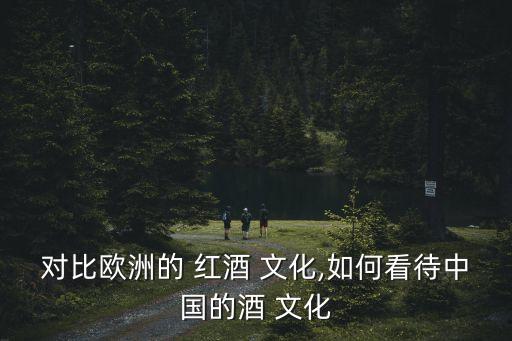 對比歐洲的 紅酒 文化,如何看待中國的酒 文化