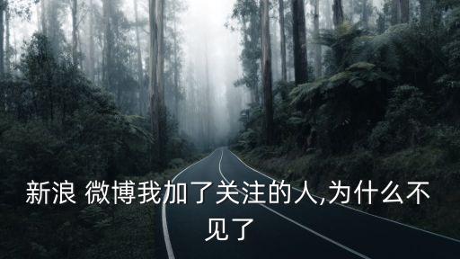 新浪 微博我加了關注的人,為什么不見了