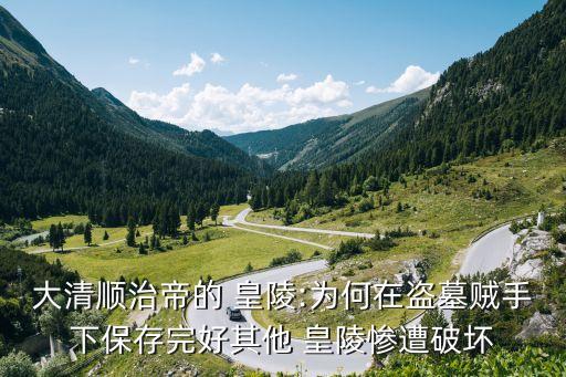大清順治帝的 皇陵:為何在盜墓賊手下保存完好其他 皇陵慘遭破壞
