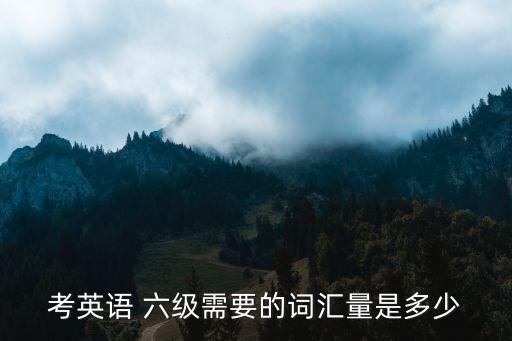 考英語 六級需要的詞匯量是多少