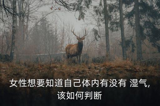 女性想要知道自己體內有沒有 濕氣,該如何判斷