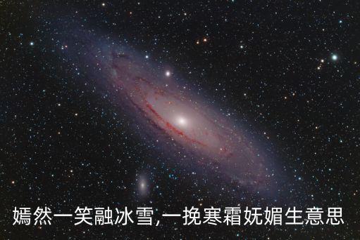 嫣然一笑融冰雪,一挽寒霜嫵媚生意思