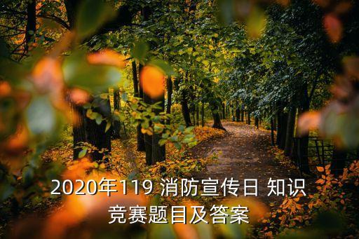 2020年119 消防宣傳日 知識競賽題目及答案