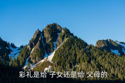 彩禮錢歸父母還是子女,彩禮是婚禮習俗索要一份禮禮是禮儀
