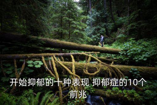 開始抑郁的十種表現(xiàn) 抑郁癥的10個前兆