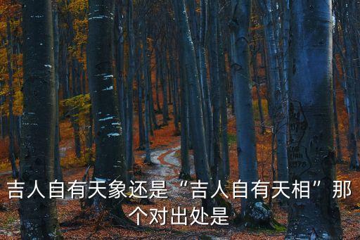吉人天相什么意思,吉人天相意思什么意思?