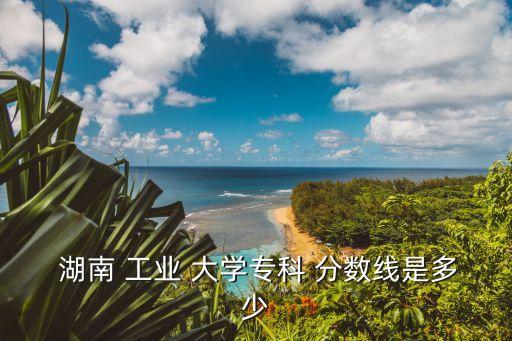  湖南 工業 大學專科 分數線是多少