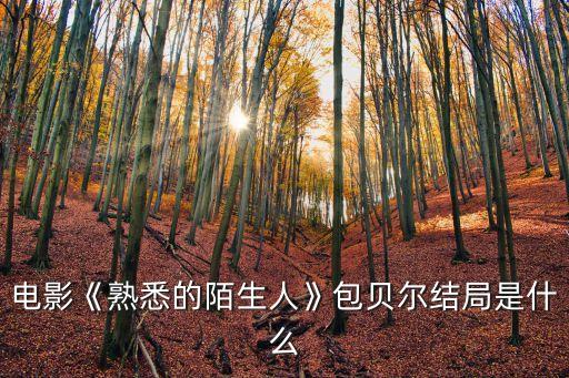 電影《熟悉的陌生人》包貝爾結局是什么