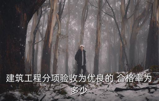 建筑工程分項驗收為優良的 合格率為多少