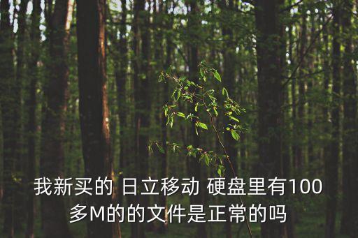 我新買的 日立移動 硬盤里有100多M的的文件是正常的嗎